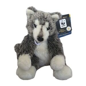 BAB Build-A-Bear Workshop WWF Gray Wolf Plush 15" 2009 Collectibear With Tag